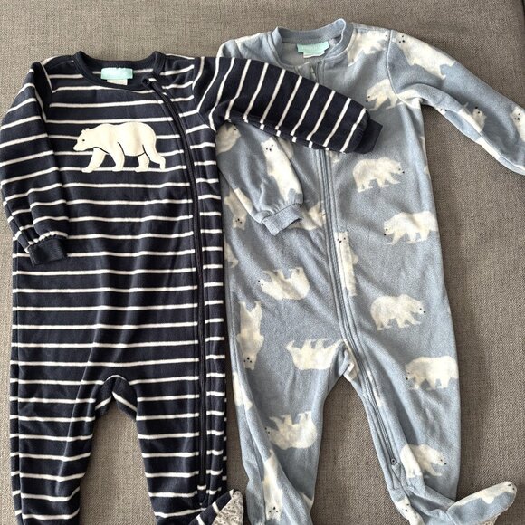 BN Fleece Sleepers - Set of 2 - 18M - Picture 1 of 3